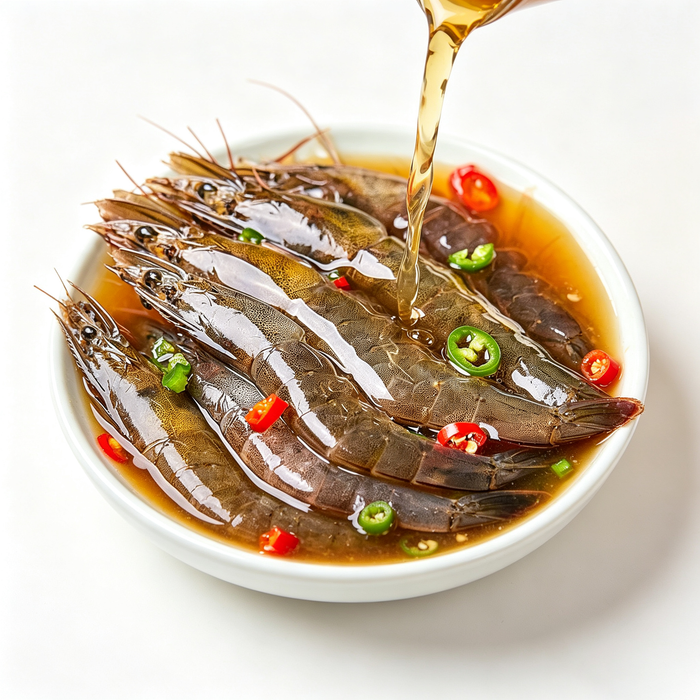 Marinated Raw Drunken Shrimp